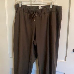 Army Green LuLu Lemon Travel pants.